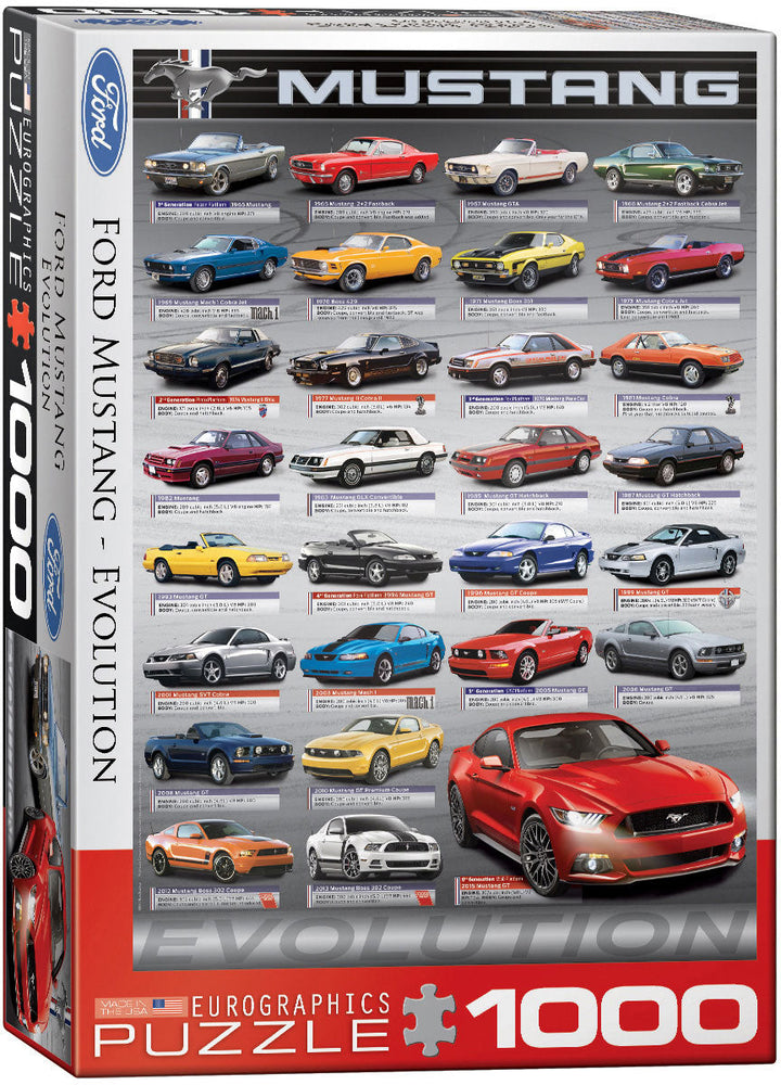 Puzzle: Automotive Evolution Charts - Ford Mustang Evolution (ONLINE ORDER ONLY)