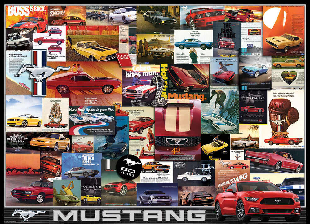 Puzzle: Vintage Car Art - Ford Mustang Advertising Collection (ONLINE ORDER ONLY)