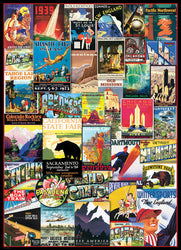 Puzzle: Vintage Art Collages - Travel USA Vintage Posters (ONLINE ORDER ONLY)