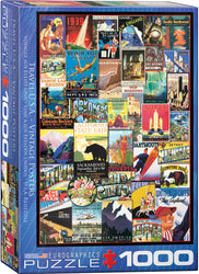 Puzzle: Vintage Art Collages - Travel USA Vintage Posters (ONLINE ORDER ONLY)