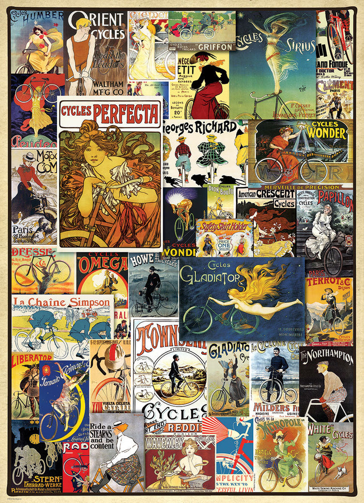Puzzle: Vintage Art Collages - Vintage Bicycle Posters (ONLINE ORDER ONLY)