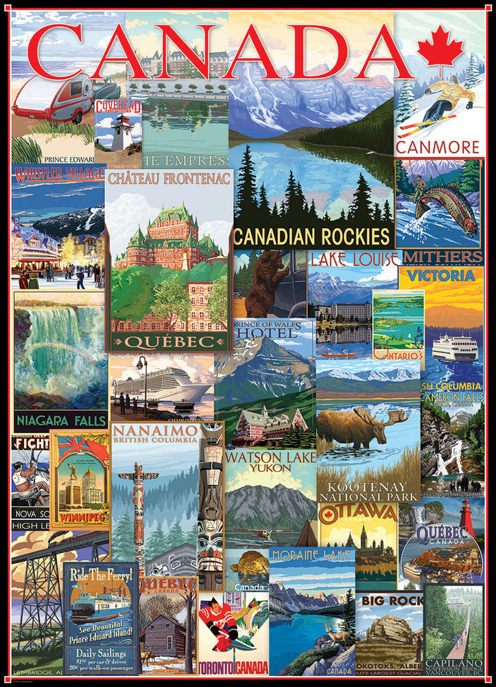 Puzzle: Canadian Vintage Art - Travel Canada Vintage Posters (ONLINE ORDER ONLY)