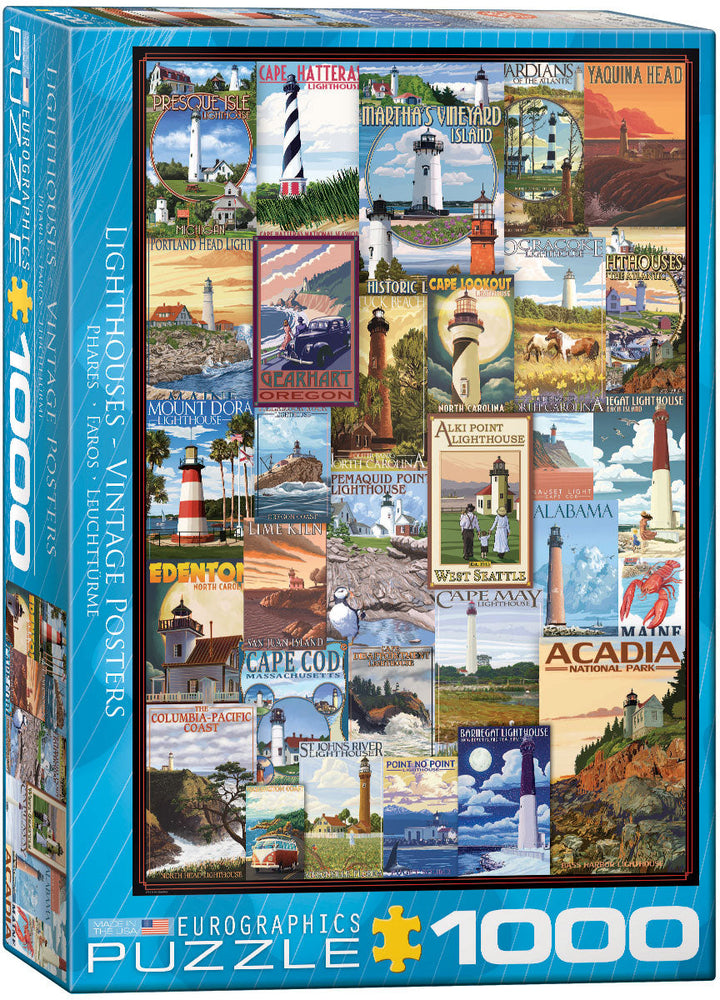 Puzzle: Vintage Art Collages - Lighthouses Vintage Posters (ONLINE ORDER ONLY)