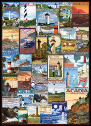 Puzzle: Vintage Art Collages - Lighthouses Vintage Posters (ONLINE ORDER ONLY)
