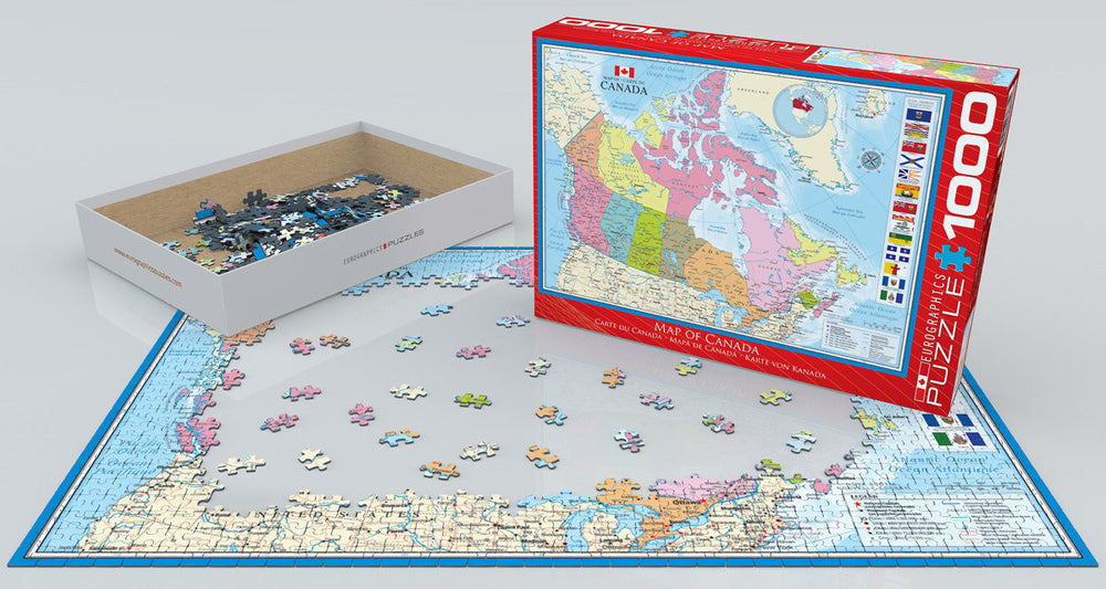 Puzzle: Maps & Flags - Map of Canada (ONLINE ORDER ONLY)