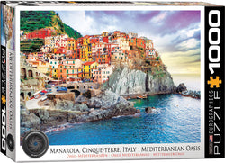 Puzzle: HDR Photography - Manarola Cinque Terre Italy Mediterranean Oasis (ONLINE ORDER ONLY)