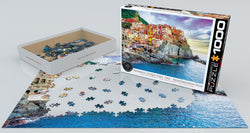 Puzzle: HDR Photography - Manarola Cinque Terre Italy Mediterranean Oasis (ONLINE ORDER ONLY)