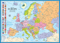 Puzzle: Maps & Flags - Map of Europe (ONLINE ORDER ONLY)