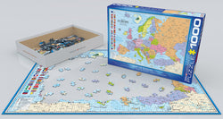 Puzzle: Maps & Flags - Map of Europe (ONLINE ORDER ONLY)
