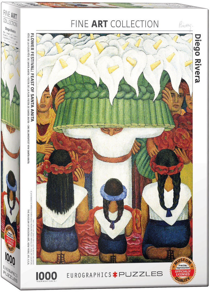 Puzzle: Fine Art Masterpieces - Flower Festival Feast of Saint Anita by Diego Rivera (ONLINE ORDER ONLY)
