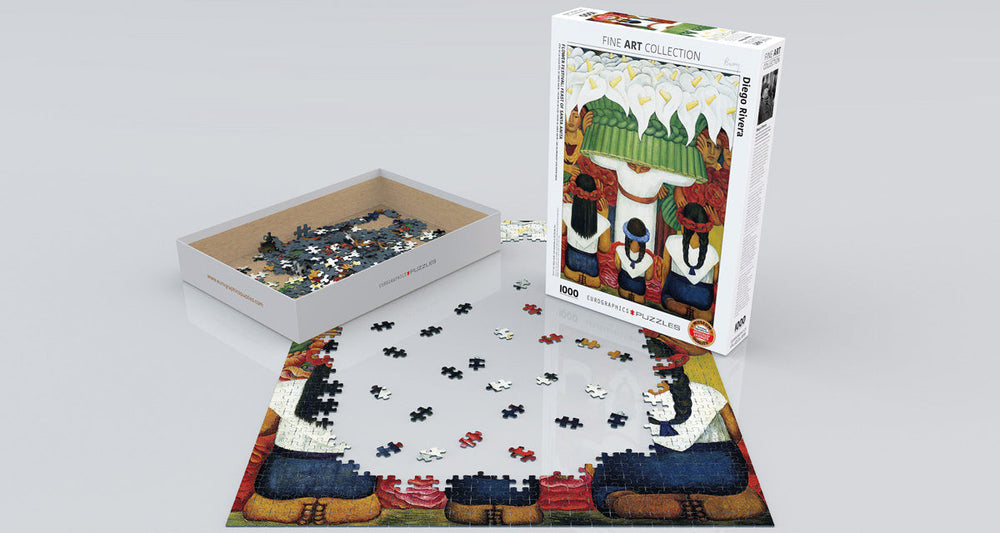 Puzzle: Fine Art Masterpieces - Flower Festival Feast of Saint Anita by Diego Rivera (ONLINE ORDER ONLY)