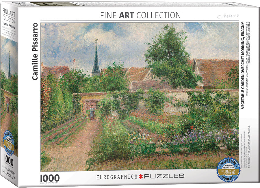 Puzzle: Fine Art Masterpieces - Vegetable Garden Overcast Morning Eragny by Camille Pissarro (ONLINE ORDER ONLY)