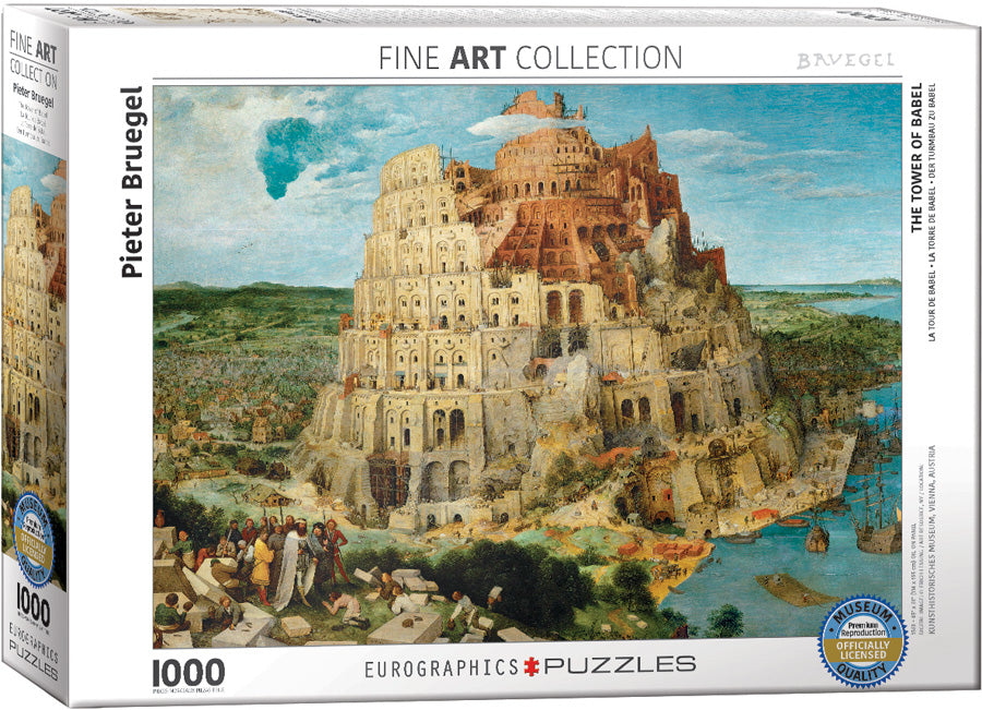 Puzzle: Fine Art Masterpieces - The Tower of Babel by Pieter Bruegel (ONLINE ORDER ONLY)