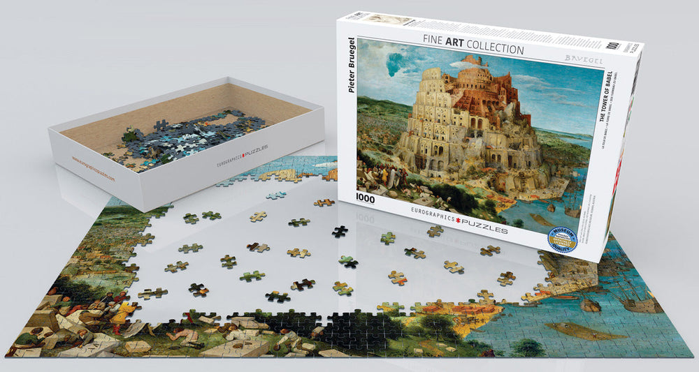 Puzzle: Fine Art Masterpieces - The Tower of Babel by Pieter Bruegel (ONLINE ORDER ONLY)