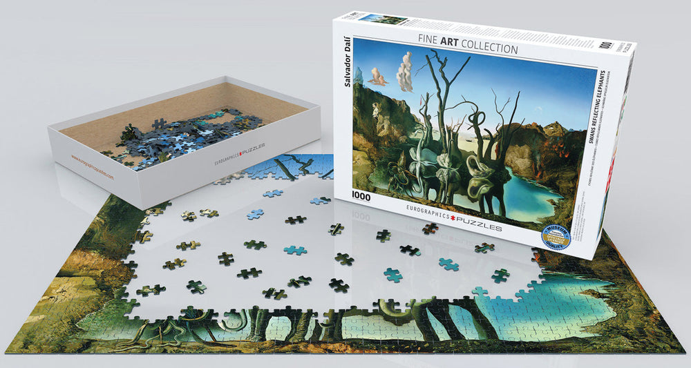 Puzzle: Fine Art Masterpieces - Swans Reflecting Elephants by Salvador Dalí (ONLINE ORDER ONLY)