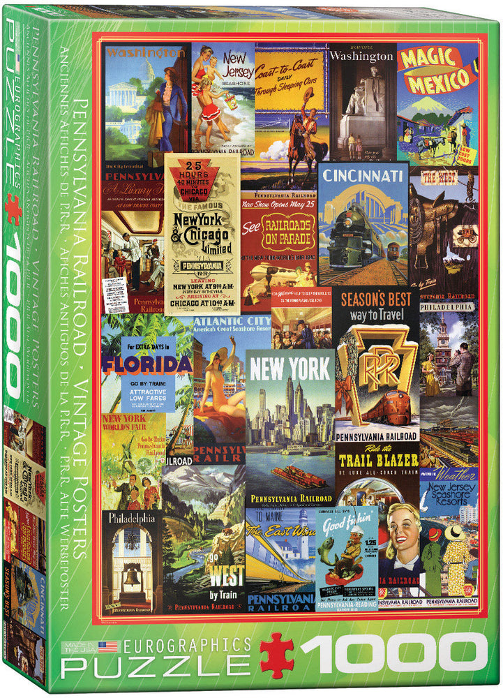 Puzzle: Vintage Art Collages - Pennsylvania Railroad Vintage Posters (ONLINE ORDER ONLY)