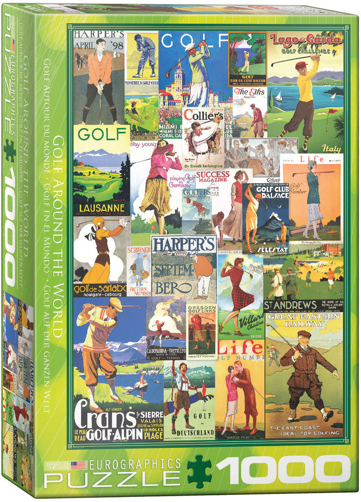 Puzzle: Vintage Art Collages - Golf Around the World (ONLINE ORDER ONLY)