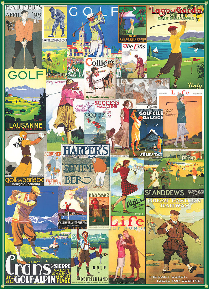 Puzzle: Vintage Art Collages - Golf Around the World (ONLINE ORDER ONLY)
