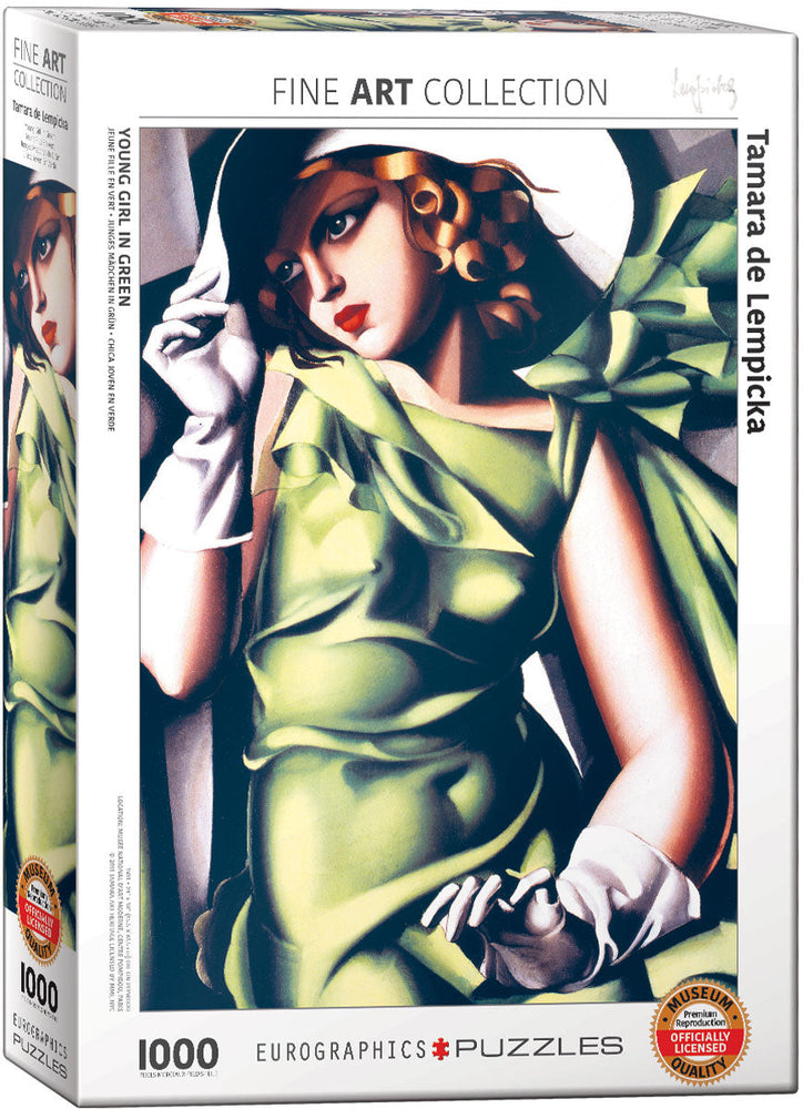 Puzzle: Fine Art Masterpieces - Young Girl in Green by Tamara de Lempicka (ONLINE ORDER ONLY)