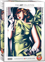 Puzzle: Fine Art Masterpieces - Young Girl in Green by Tamara de Lempicka (ONLINE ORDER ONLY)
