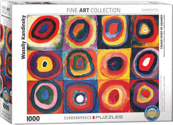 Puzzle: Fine Art Masterpieces - Colour Study of Squares by Wassily Kandinsky (ONLINE ORDER ONLY)