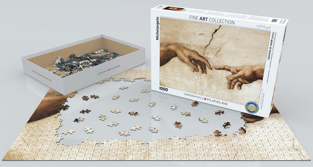 Puzzle: Fine Art Masterpieces - Creation of Adam (Detail) by Michelangelo (ONLINE ORDER ONLY)