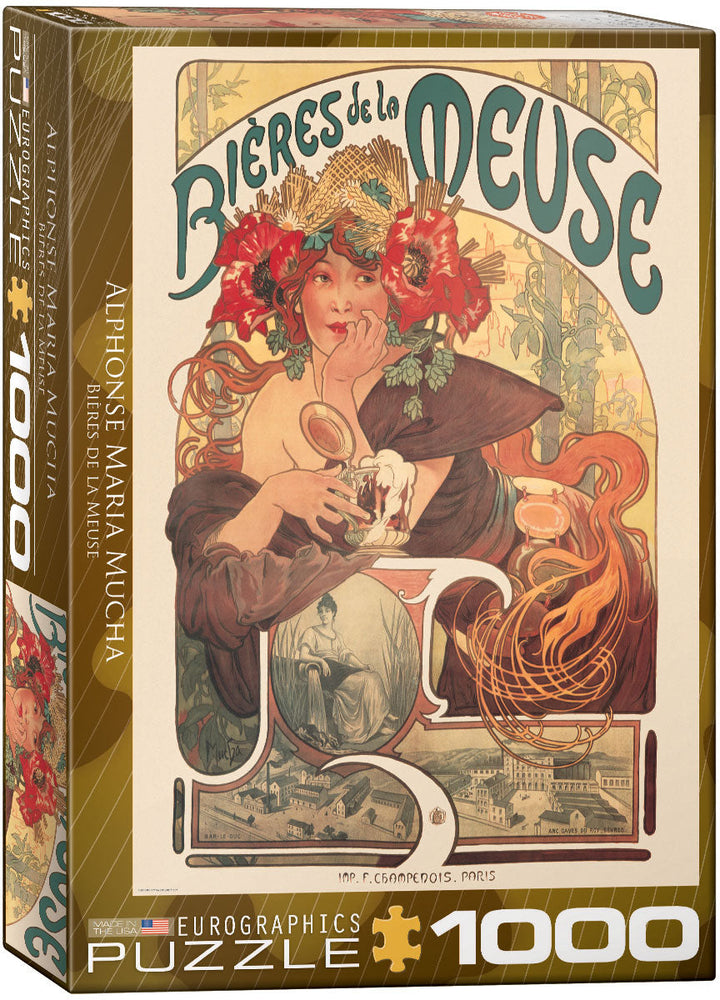 Puzzle: Bières de la Meuse by Alphonse Maria Mucha (ONLINE ORDER ONLY)