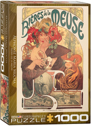 Puzzle: Bières de la Meuse by Alphonse Maria Mucha (ONLINE ORDER ONLY)