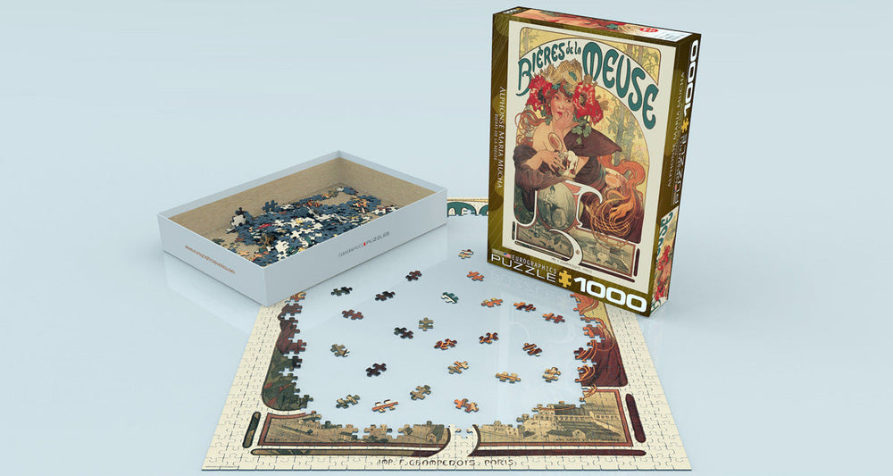 Puzzle: Bières de la Meuse by Alphonse Maria Mucha (ONLINE ORDER ONLY)