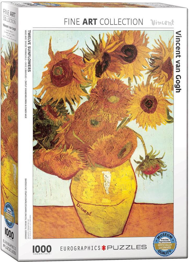 Puzzle: Fine Art Masterpieces - Twelve Sunflowers by Vincent van Gogh (ONLINE ORDER ONLY)