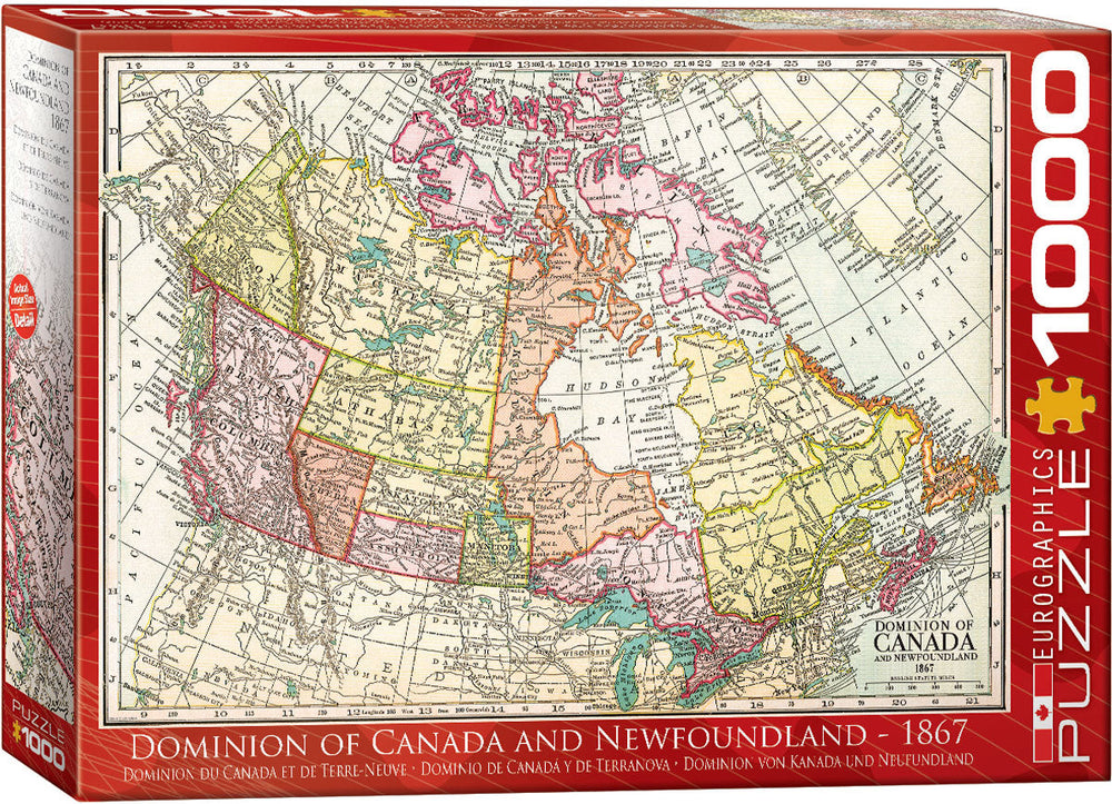 Puzzle: Maps & Flags - Dominion of Canada and Newfoundland - 1867 (ONLINE ORDER ONLY)