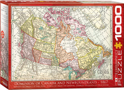 Puzzle: Maps & Flags - Dominion of Canada and Newfoundland - 1867 (ONLINE ORDER ONLY)