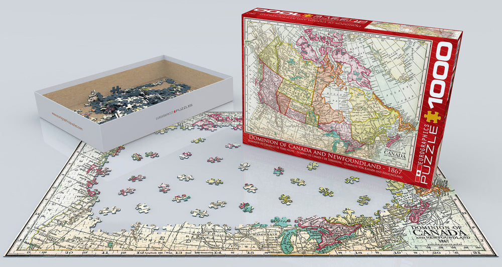 Puzzle: Maps & Flags - Dominion of Canada and Newfoundland - 1867 (ONLINE ORDER ONLY)