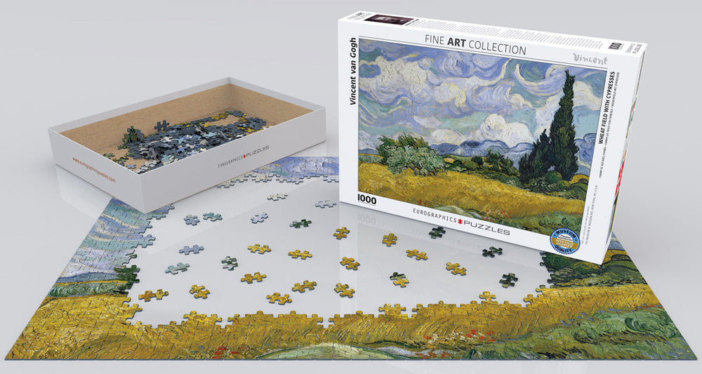 Puzzle: Fine Art Masterpieces - Wheat Field with Cypresses by Vincent van Gogh (ONLINE ORDER ONLY)