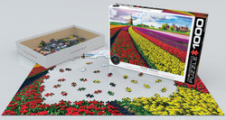 Puzzle: HDR Photography - Tulip Field - Netherlands (ONLINE ORDER ONLY)