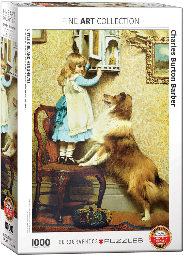 Puzzle: Fine Art Masterpieces - Little Girl and Her Sheltie by Charles Burton Barber (ONLINE ORDER ONLY)