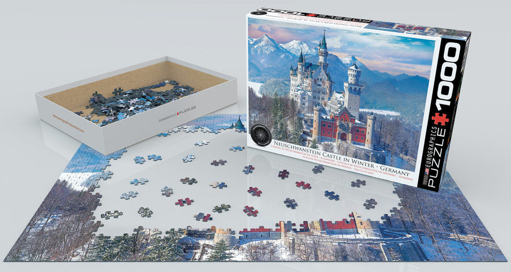 Puzzle: HDR Photography - Neuschwanstein Castle in Winter (ONLINE ORDER ONLY)