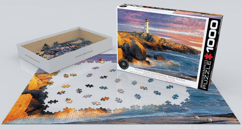 Puzzle: HDR Photography - Peggy’s Cove Lighthouse. Nova Scotia (ONLINE ORDER ONLY)