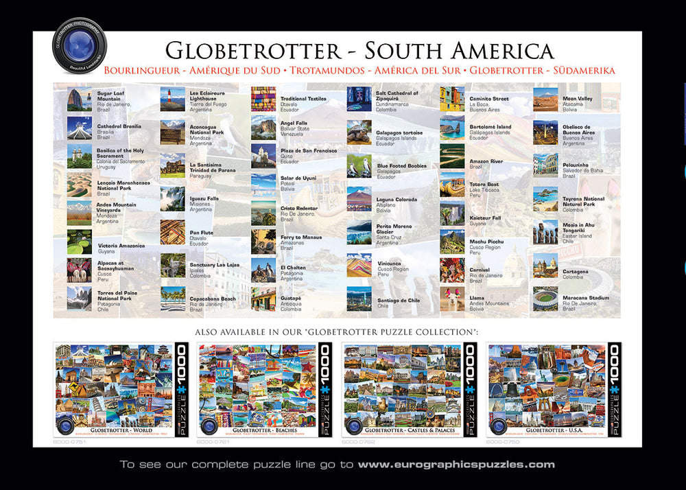 Puzzle: The Globetrotter Collection - Globetrotter South America (ONLINE ORDER ONLY)
