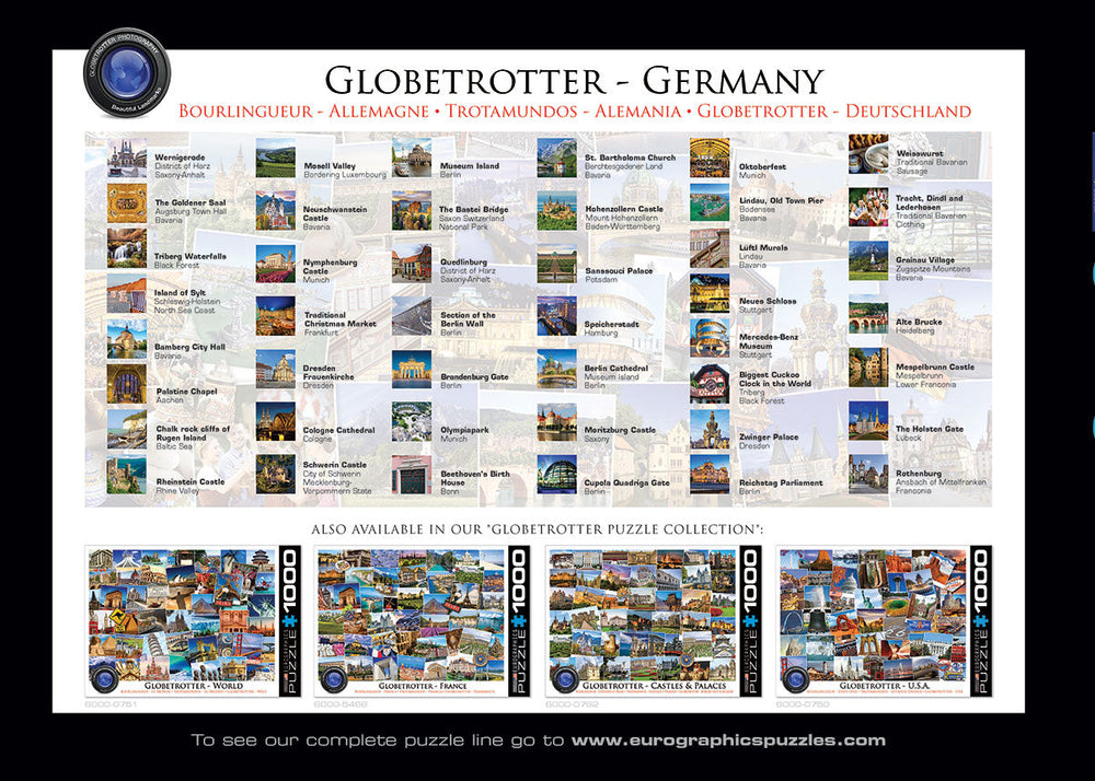 Puzzle: The Globetrotter Collection - Globetrotter Germany (ONLINE ORDER ONLY)
