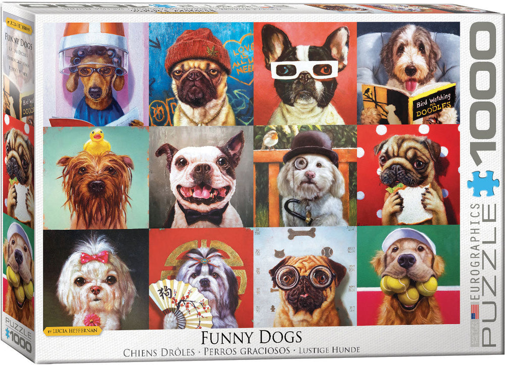 Puzzle: Artist Series - Funny Dogs by Lucia Heffernan (ONLINE ORDER ONLY)