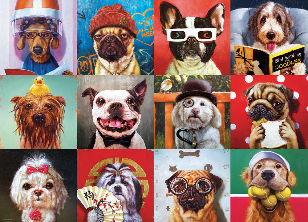 Puzzle: Artist Series - Funny Dogs by Lucia Heffernan (ONLINE ORDER ONLY)