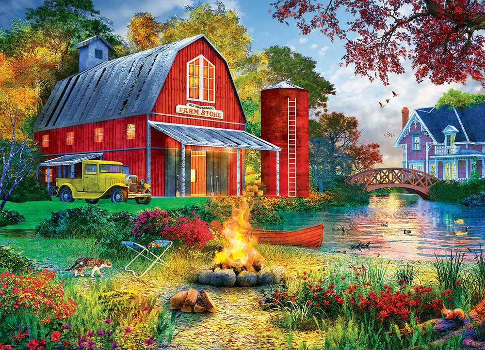 Puzzle: Artist Series - Campfire by the Barn (ONLINE ORDER ONLY)