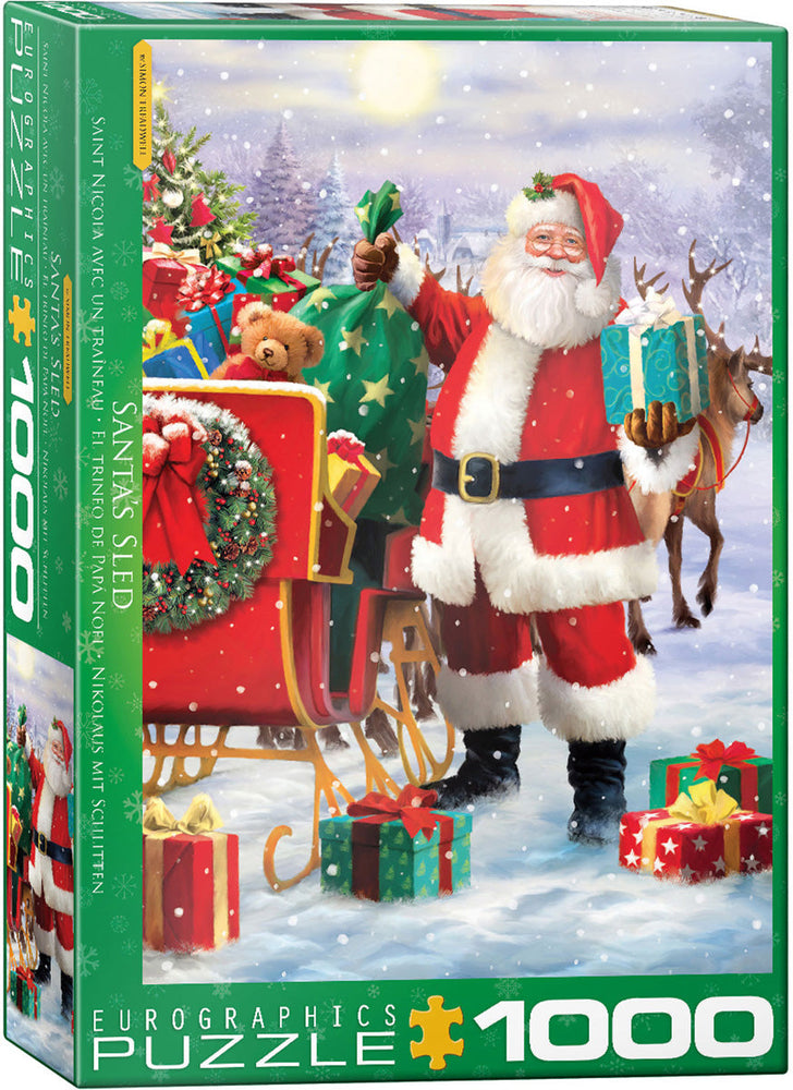 Puzzle: Christmas - Seasonal - Santa with Sled by Simon Treadwell (ONLINE ORDER ONLY)