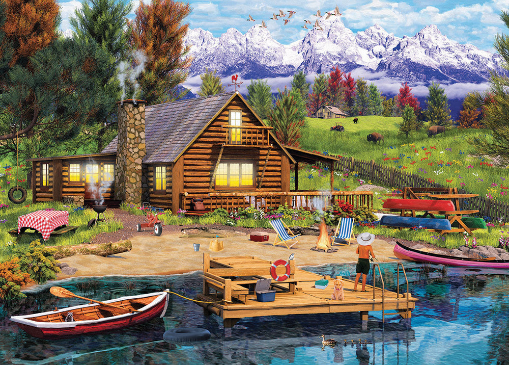 Puzzle: Artist Series - Grand Teton Cabin (ONLINE ORDER ONLY)