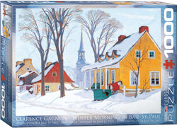 Puzzle: Fine Art Masterpieces - Winter Morning in Baie-St-Paul by Clarence Gagnon (ONLINE ORDER ONLY)