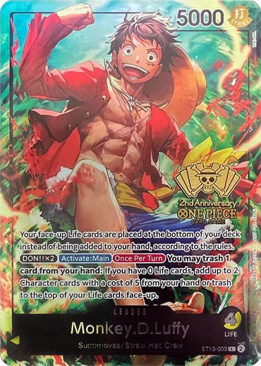 Monkey.D.Luffy (2nd Anniversary Tournament) [One Piece Promotion Cards] (ONLINE ORDER ONLY)
