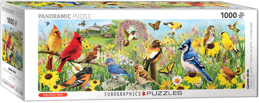 Puzzle: Panoramic Puzzles - Garden Birds Panoramic by Greg Giordano (ONLINE ORDER ONLY)
