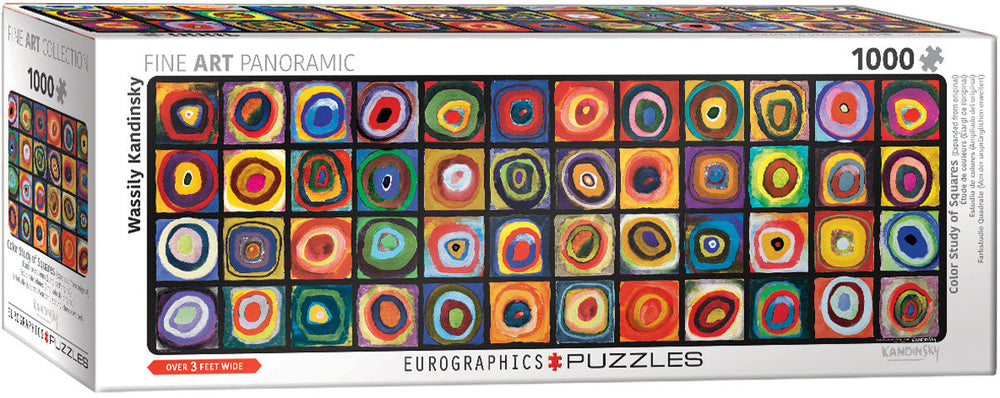 Puzzle: Fine Art Panoramic - Color Study of Squares (Expanded from original) by Wassily Kandinsky (ONLINE ORDER ONLY)