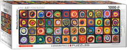 Puzzle: Fine Art Panoramic - Color Study of Squares (Expanded from original) by Wassily Kandinsky (ONLINE ORDER ONLY)